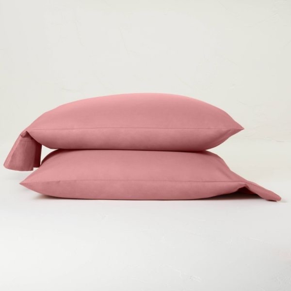 Washed Supima Percale Solid Pillowcase Set - Casaluna Standard